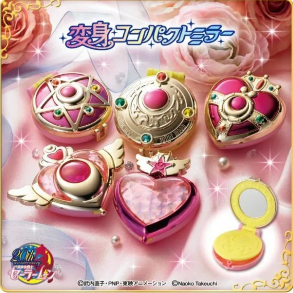 Sailor Moon 20th Mini Mirror Compact Bandai Gashapon 2014 Set of 5 wand locket💝